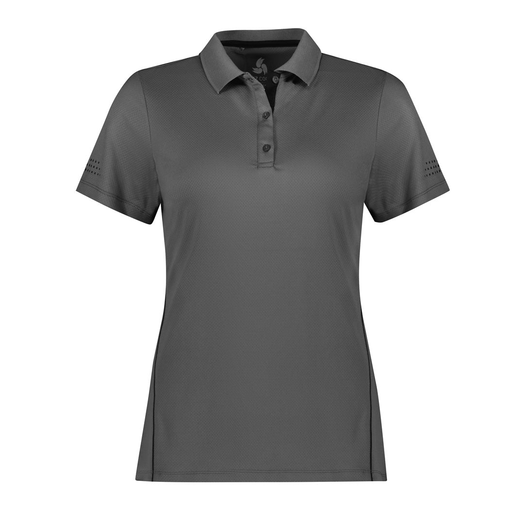 House of Uniforms The Balance Polo | Ladies | Short Sleeve Biz Collection Ash/Black