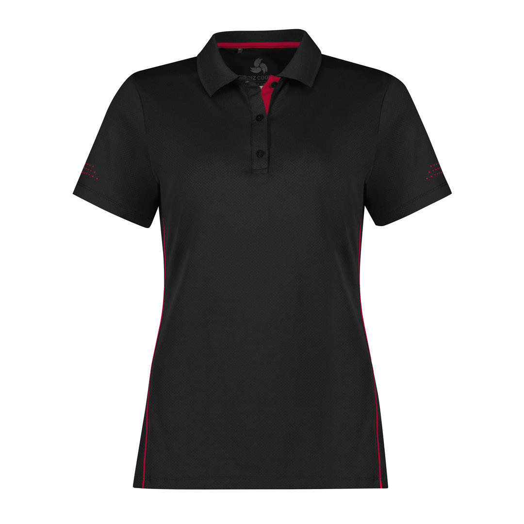 House of Uniforms The Balance Polo | Ladies | Short Sleeve Biz Collection Black/Red