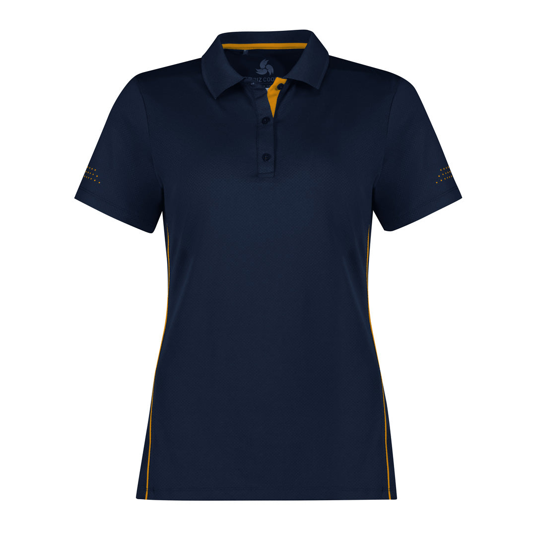 House of Uniforms The Balance Polo | Ladies | Short Sleeve Biz Collection Navy/Gold