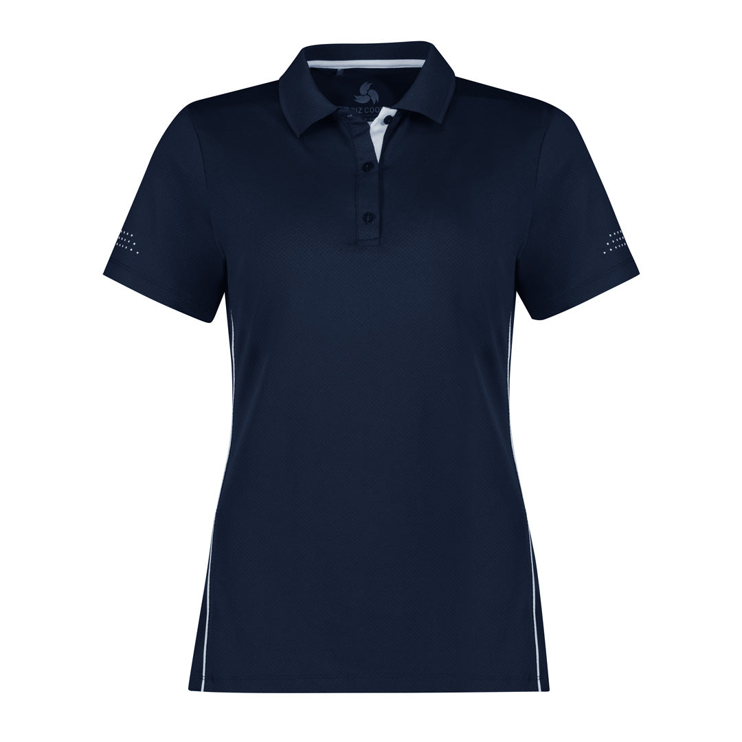 House of Uniforms The Balance Polo | Plus | Ladies | Short Sleeve Biz Collection Navy/White