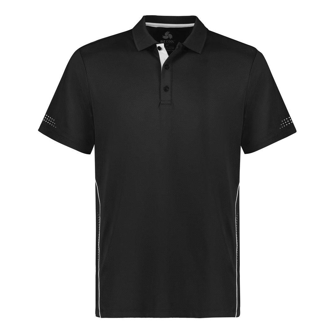 House of Uniforms The Balance Polo | Mens | Short Sleeve Biz Collection Black/White