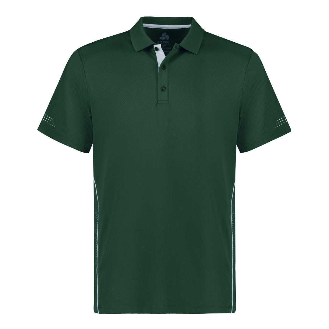 House of Uniforms The Balance Polo | Mens | Short Sleeve Biz Collection Forest/White