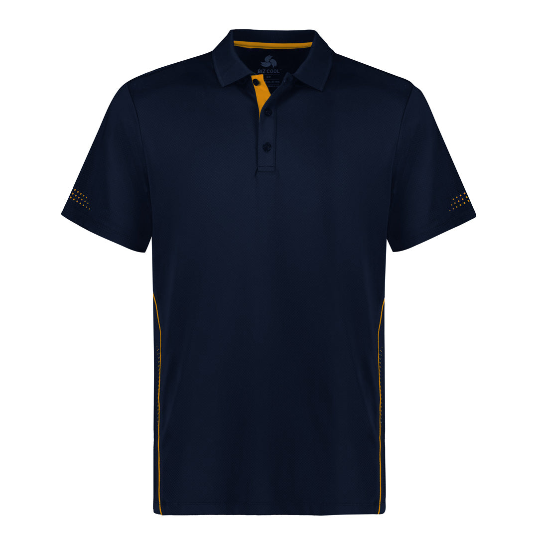 House of Uniforms The Balance Polo | Mens | Short Sleeve Biz Collection Navy/Gold