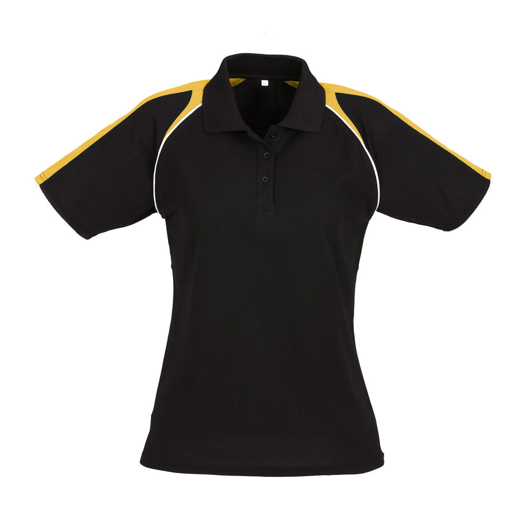 House of Uniforms The Triton Polo | Ladies | Short Sleeve Biz Collection Black/Gold
