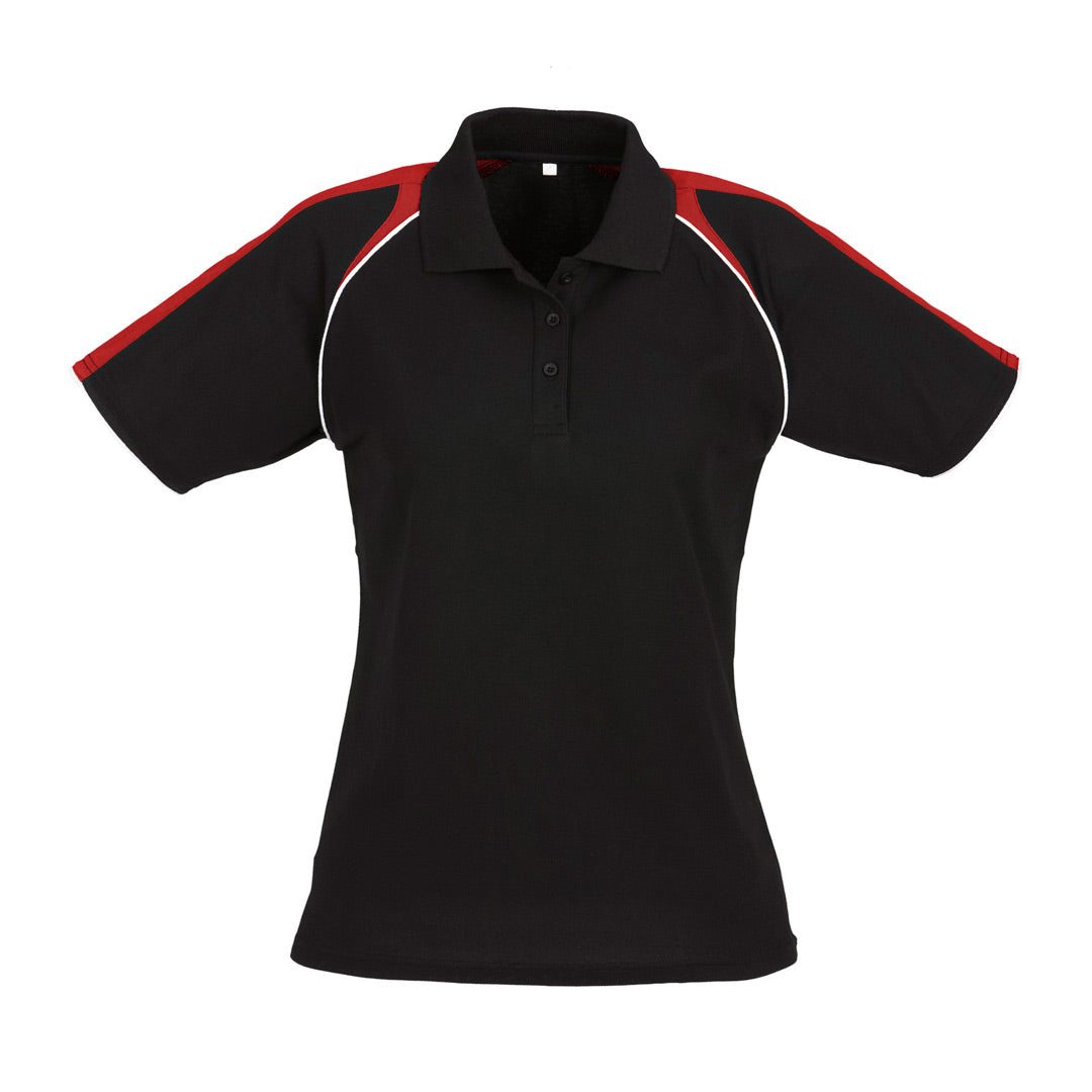 House of Uniforms The Triton Polo | Ladies | Short Sleeve Biz Collection Black/Red