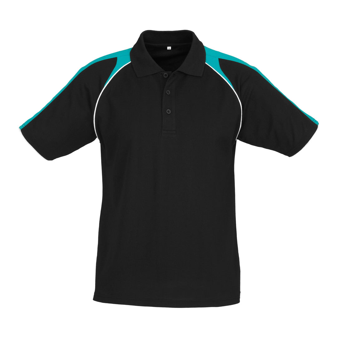 House of Uniforms The Triton Polo | Mens | Short Sleeve Biz Collection Black/Teal