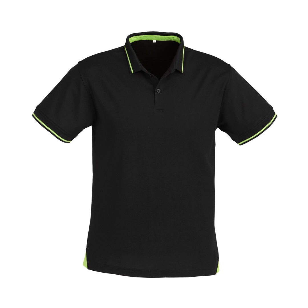House of Uniforms The Jet Polo | Mens | Short Sleeve Biz Collection Black/Green