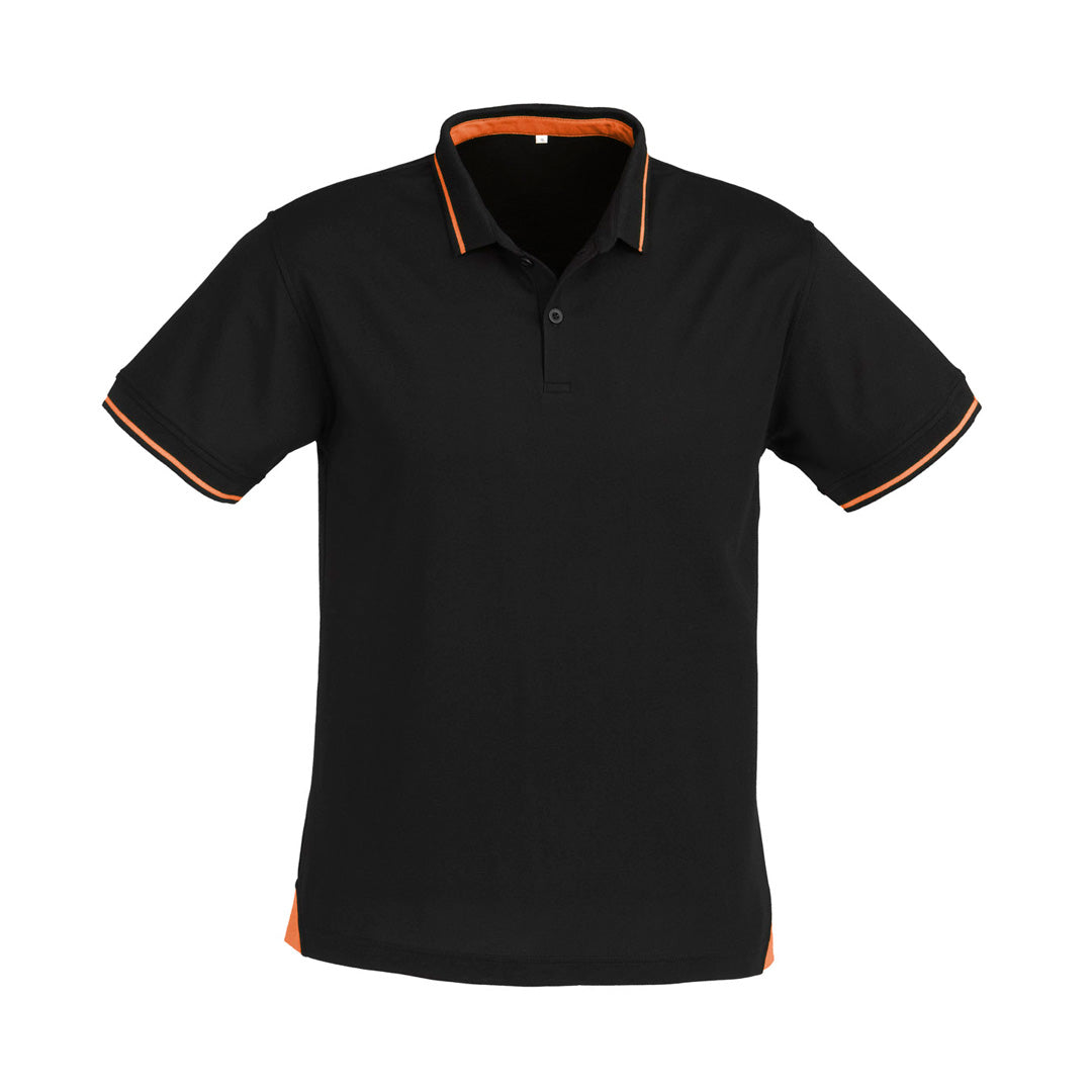 House of Uniforms The Jet Polo | Mens | Short Sleeve Biz Collection Black/Orange