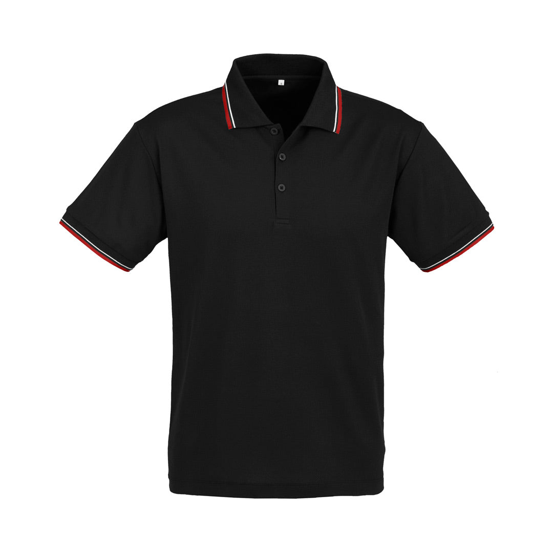 House of Uniforms The Cambridge Polo | Mens | Short Sleeve Biz Collection Black/Red/White