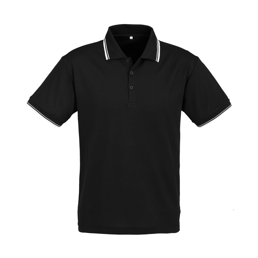House of Uniforms The Cambridge Polo | Mens | Short Sleeve Biz Collection Black/White