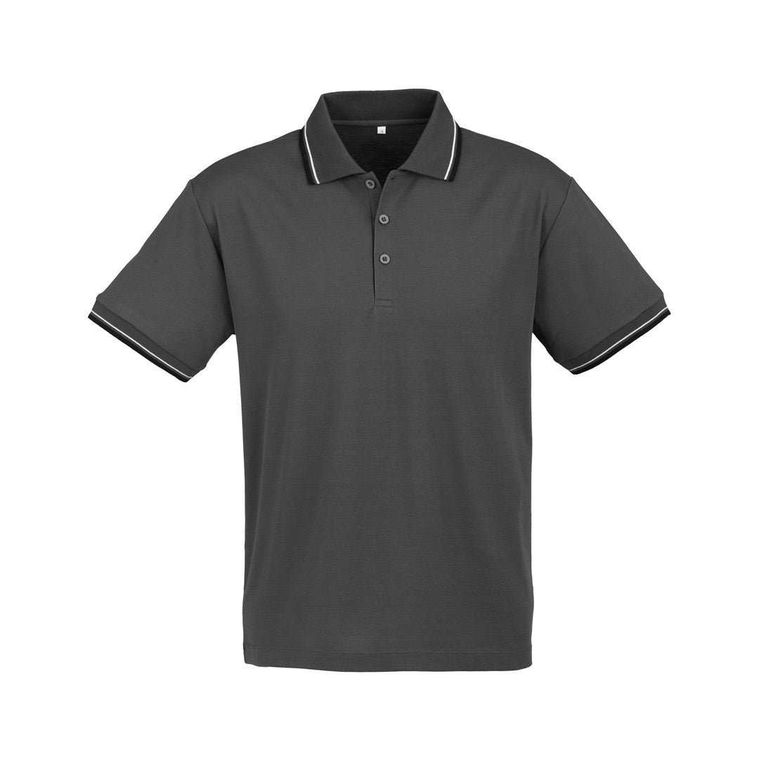 House of Uniforms The Cambridge Polo | Mens | Short Sleeve Biz Collection Grey/Black/White