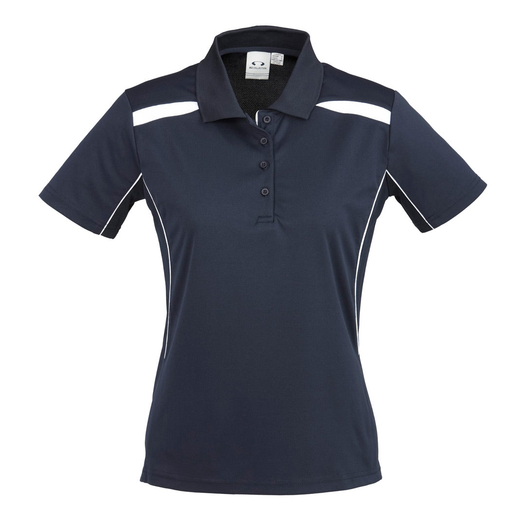 House of Uniforms The United Polo | Ladies | Plus | Short Sleeve Biz Collection Navy/White