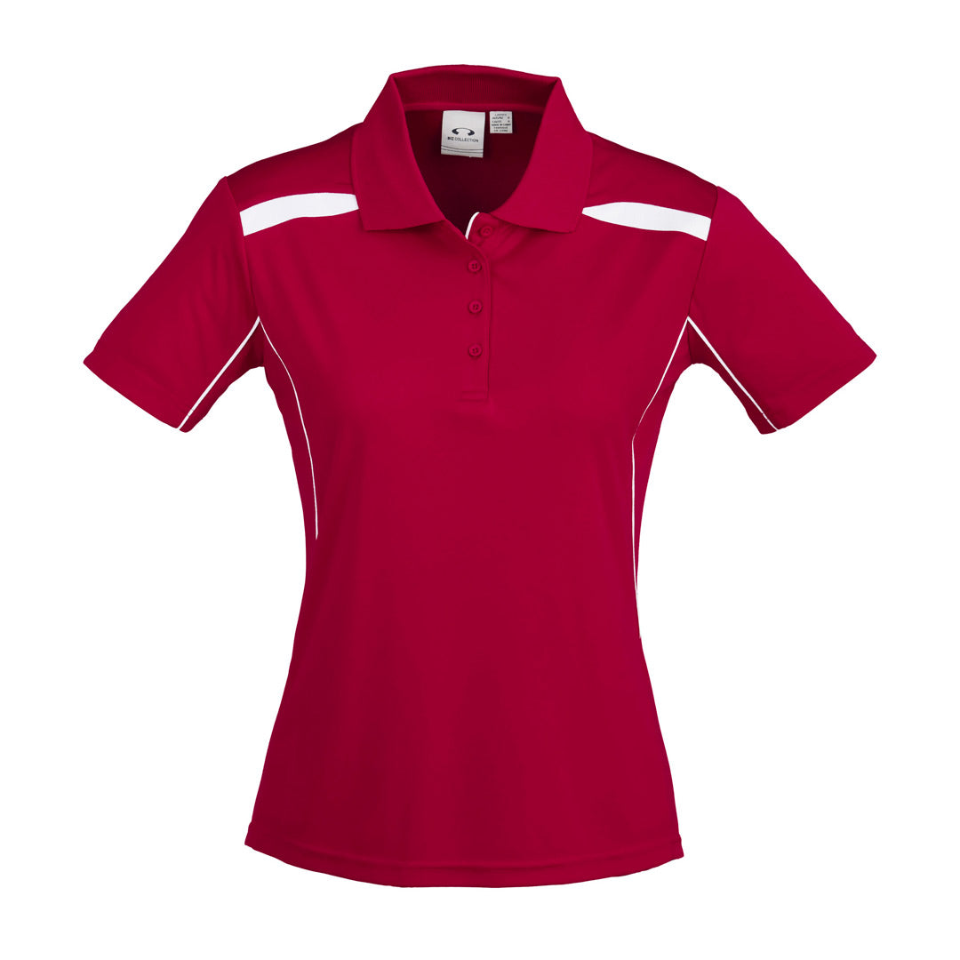 House of Uniforms The United Polo | Ladies | Plus | Short Sleeve Biz Collection Red/White