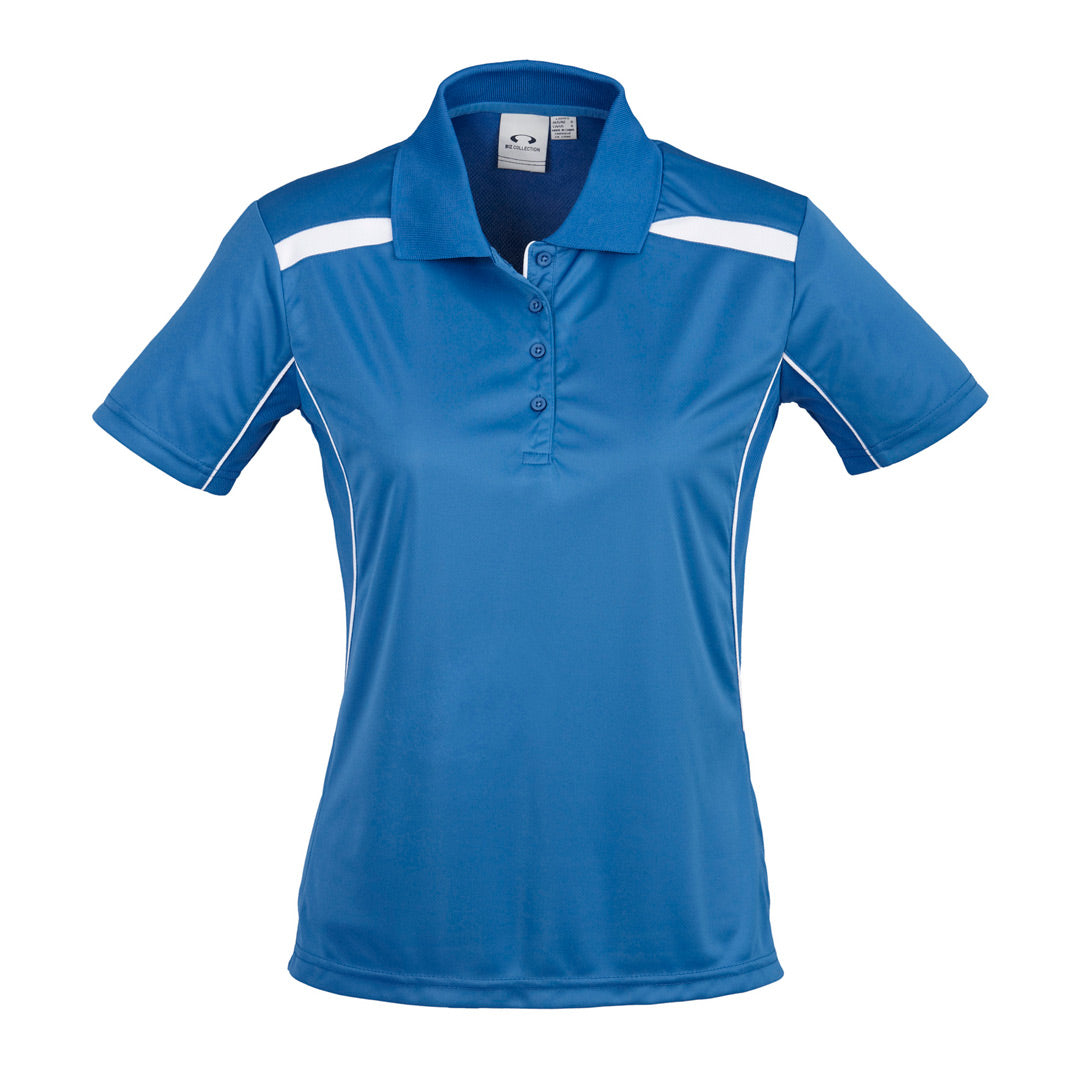 House of Uniforms The United Polo | Ladies | Short Sleeve Biz Collection Royal/White