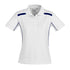 House of Uniforms The United Polo | Ladies | Plus | Short Sleeve Biz Collection White/Navy