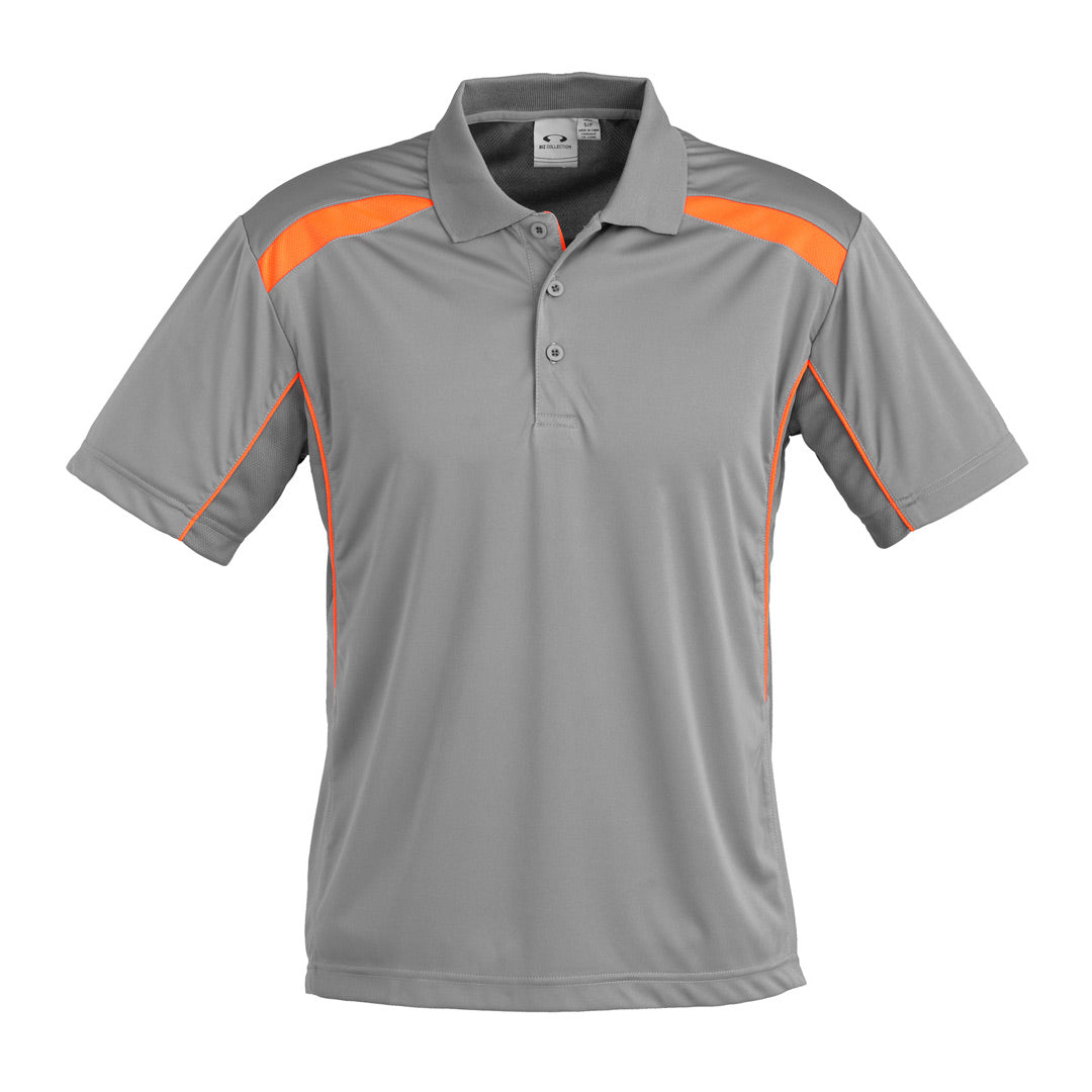 House of Uniforms The United Polo | Mens | Plus | Short Sleeve Biz Collection Ash/Orange