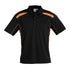 House of Uniforms The United Polo | Mens | Short Sleeve Biz Collection Black/Orange