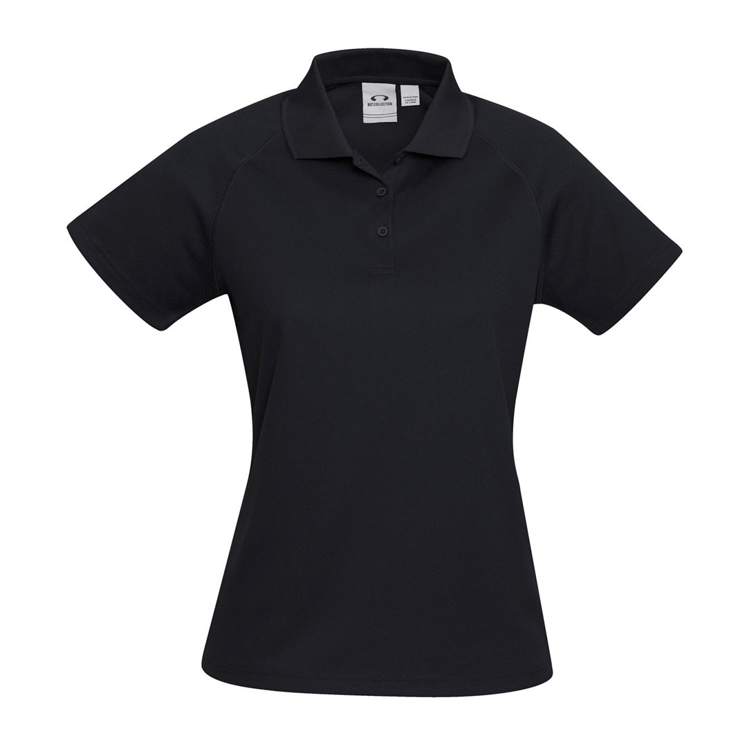 House of Uniforms The Sprint Polo | Ladies | Short Sleeve Biz Collection Black