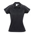 House of Uniforms The Blade Polo | Ladies | Short Sleeve Biz Collection Black/Silver