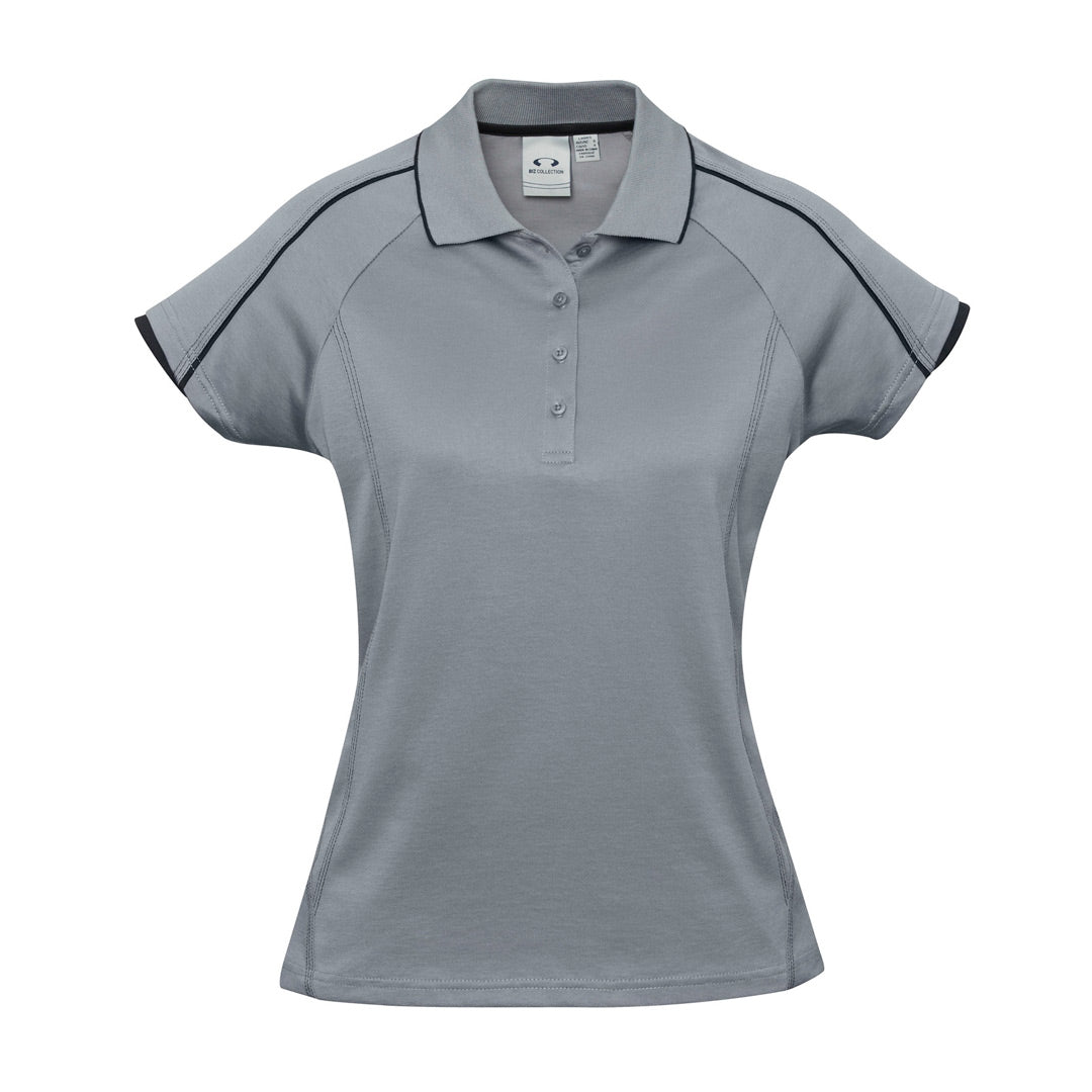 House of Uniforms The Blade Polo | Ladies | Short Sleeve Biz Collection Silver/Black