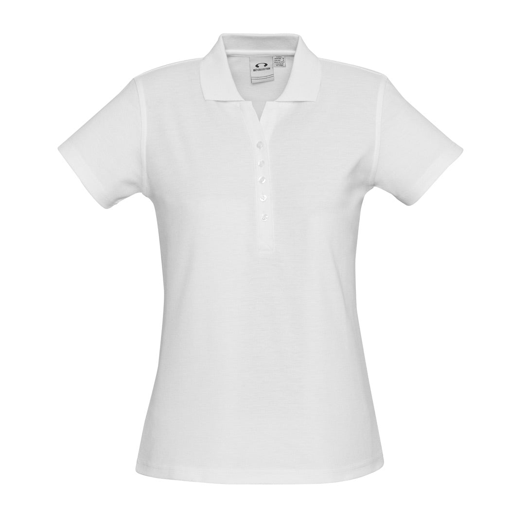 House of Uniforms The Crew Polo | Ladies Short Sleeve | Plus Biz Collection White