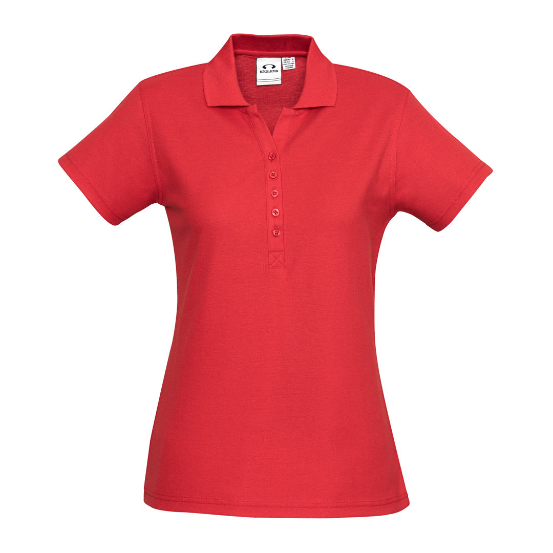 House of Uniforms The Crew Polo | Ladies Short Sleeve | Plus Biz Collection Red