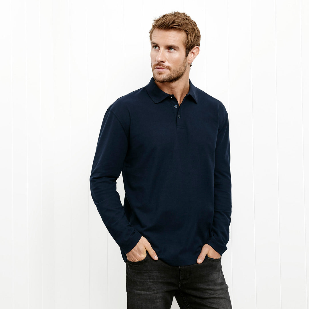 House of Uniforms The Crew Polo | Mens | Long Sleeve Biz Collection 