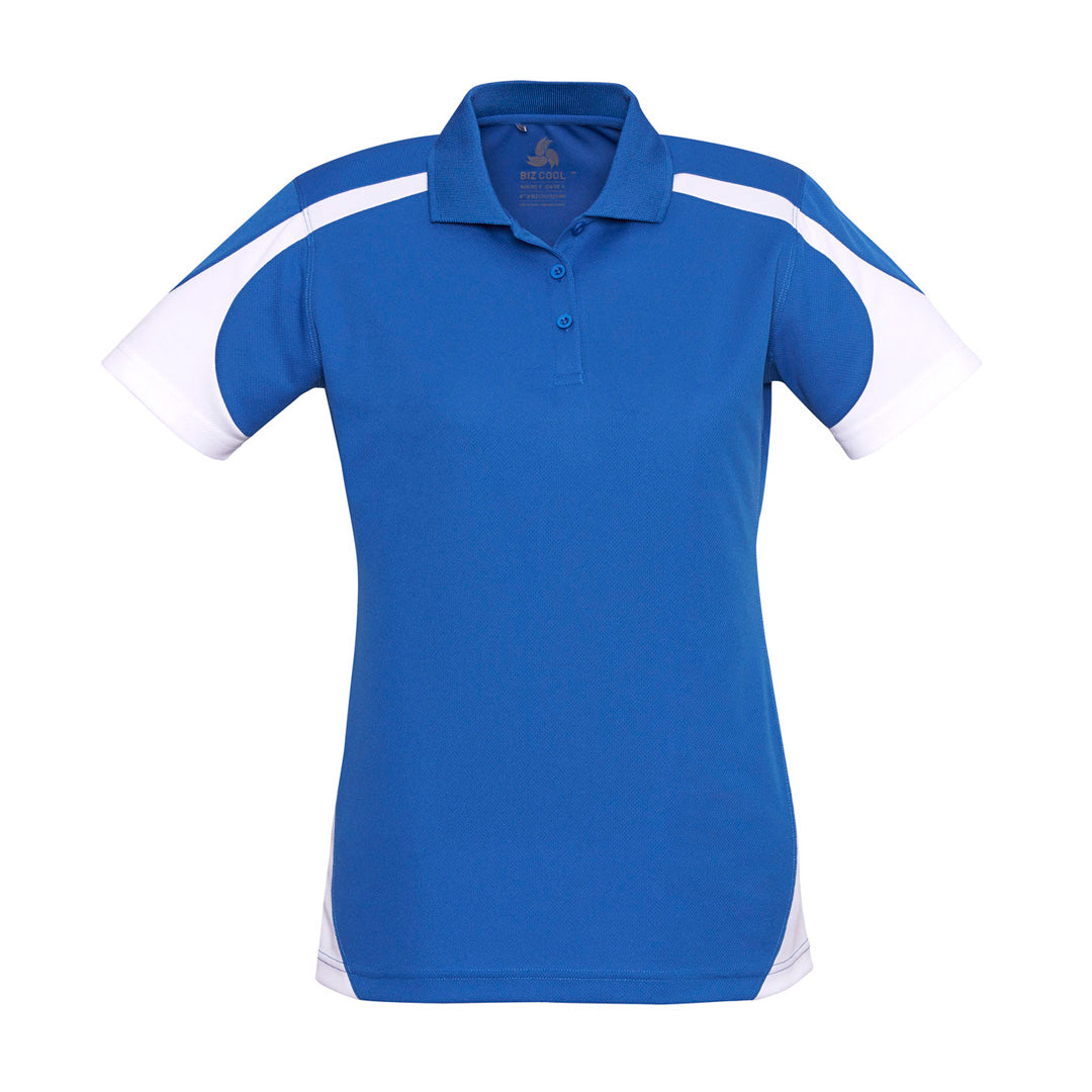 House of Uniforms The Talon Polo | Ladies | Short Sleeve Biz Collection Royal/White