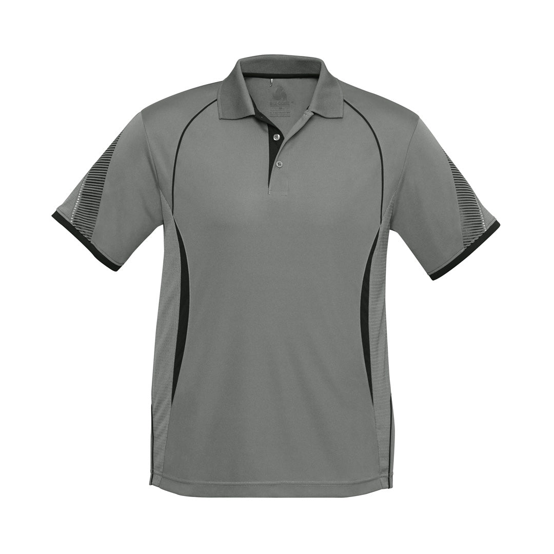 House of Uniforms The Razor Polo | Mens | Short Sleeve Biz Collection Ash/Black