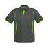 House of Uniforms The Razor Polo | Mens | Short Sleeve Biz Collection Grey/Lime