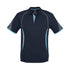 House of Uniforms The Razor Polo | Mens | Short Sleeve Biz Collection Navy/Sky