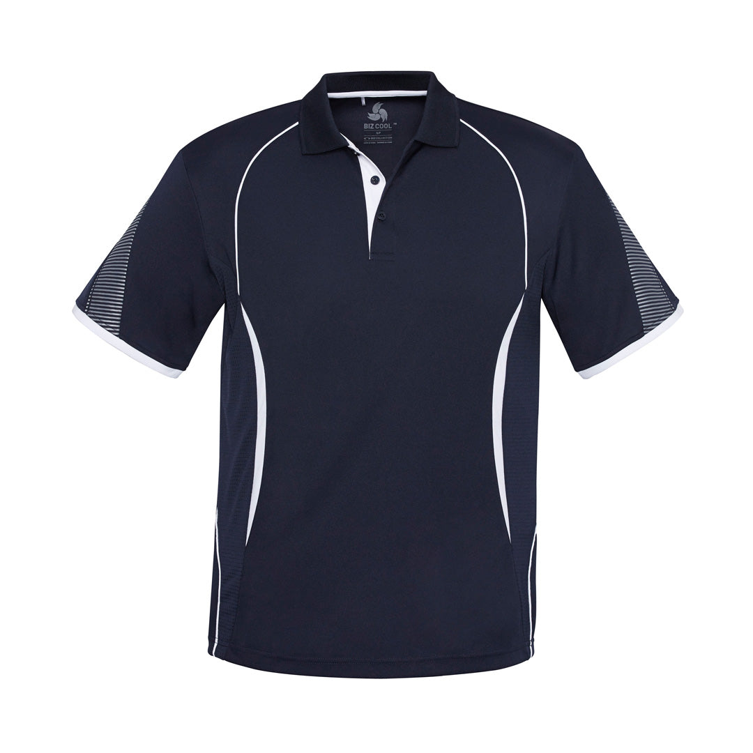 House of Uniforms The Razor Polo | Mens | Short Sleeve Biz Collection Navy/White