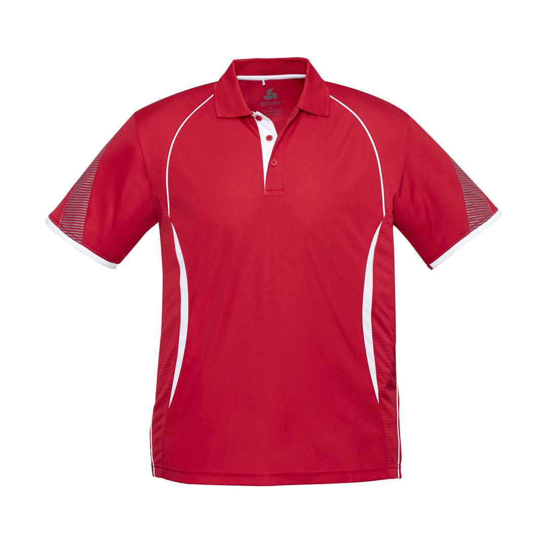 House of Uniforms The Razor Polo | Mens | Short Sleeve Biz Collection Red/White