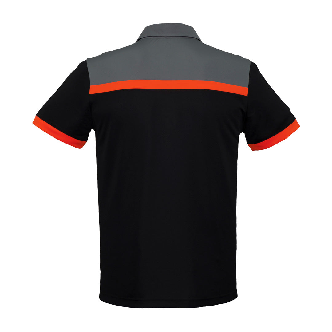The Charger Polo | Mens | Short Sleeve | Black/Orange/Grey