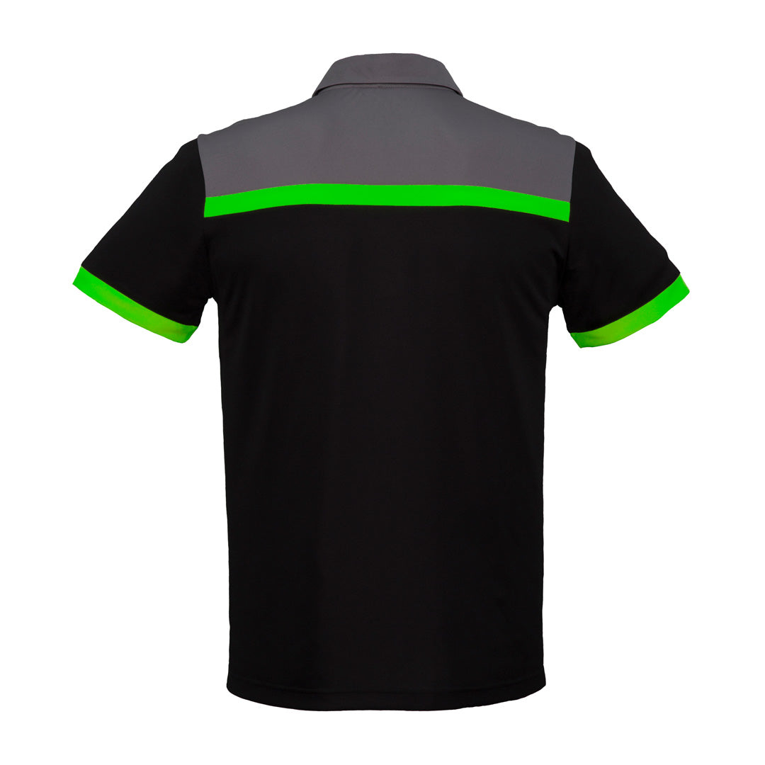 The Charger Polo | Mens | Short Sleeve | Black/Lime/Grey