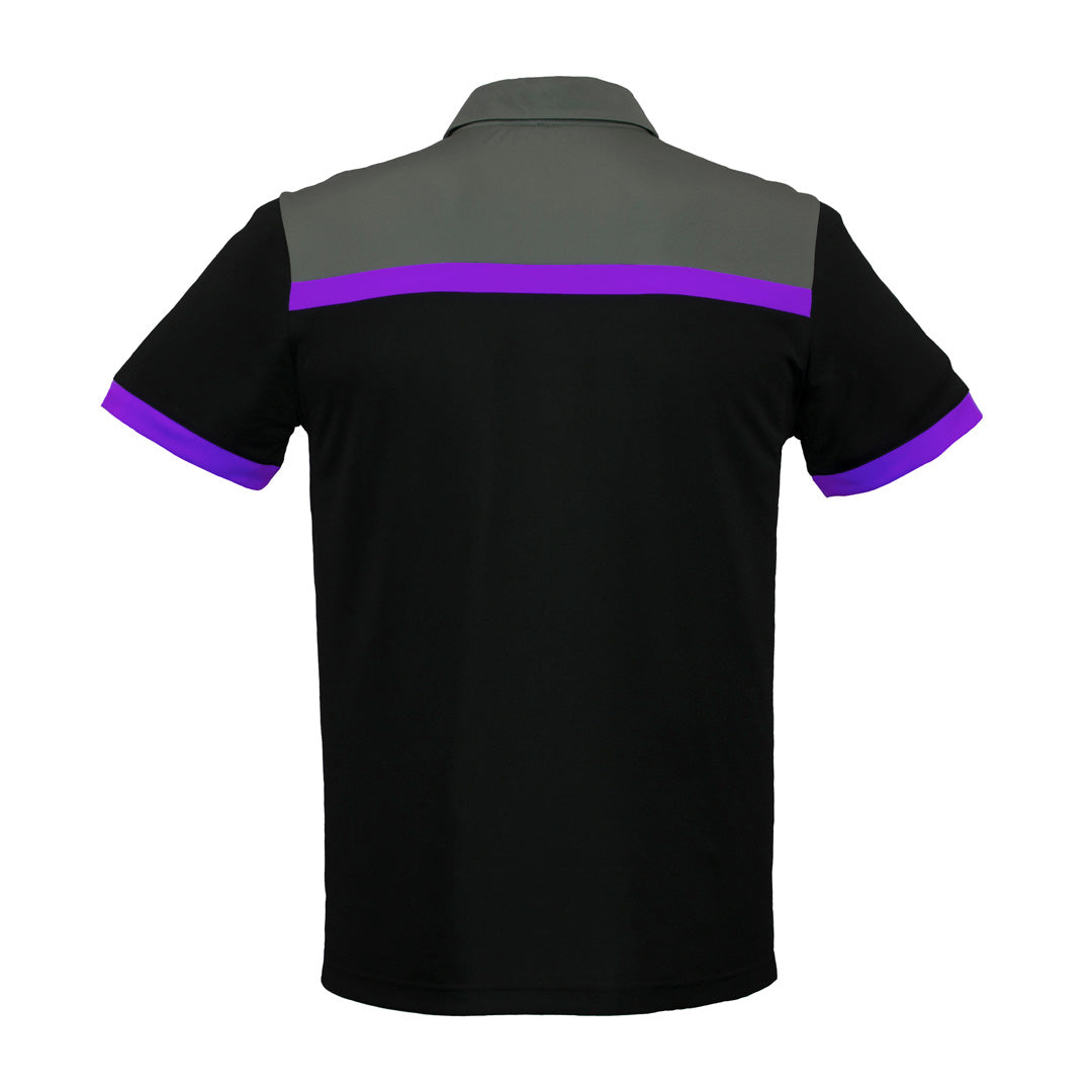 The Charger Polo | Mens | Short Sleeve | Black/Purple/Grey