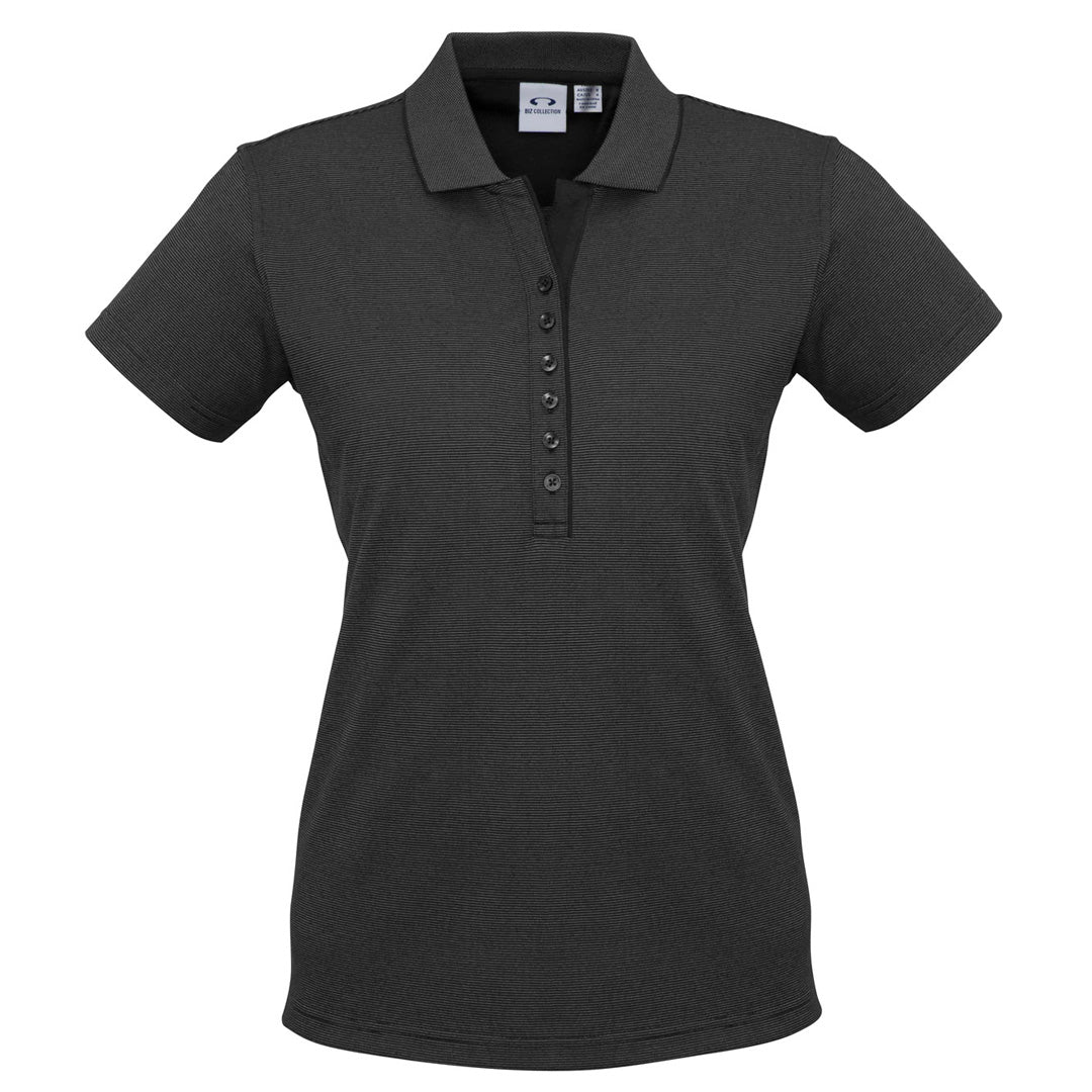House of Uniforms The Shadow Polo | Ladies | Short Sleeve Biz Collection Black