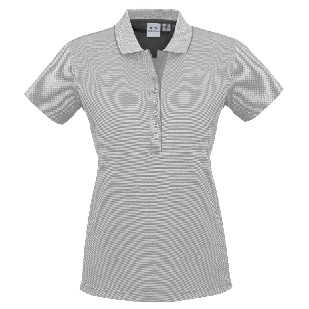 House of Uniforms The Shadow Polo | Ladies | Short Sleeve Biz Collection Silver