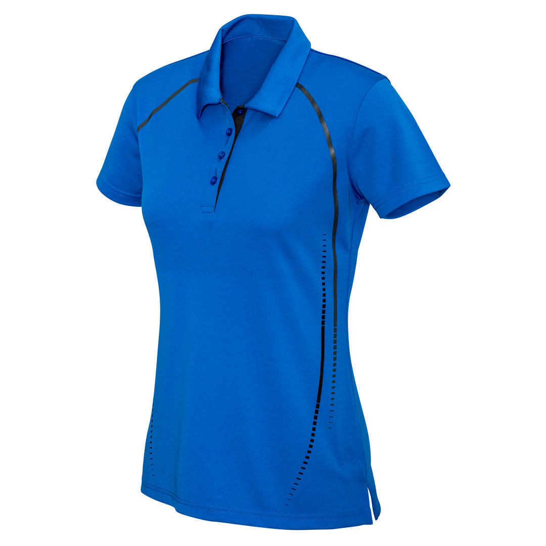 House of Uniforms The Cyber Polo | Ladies | Short Sleeve Biz Collection Royal/Silver