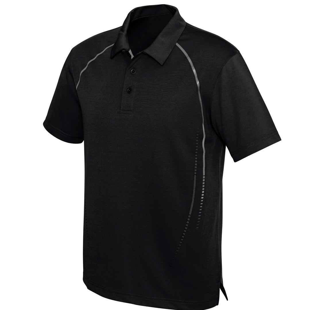 House of Uniforms The Cyber Polo | Mens | Short Sleeve Biz Collection Black/Silver