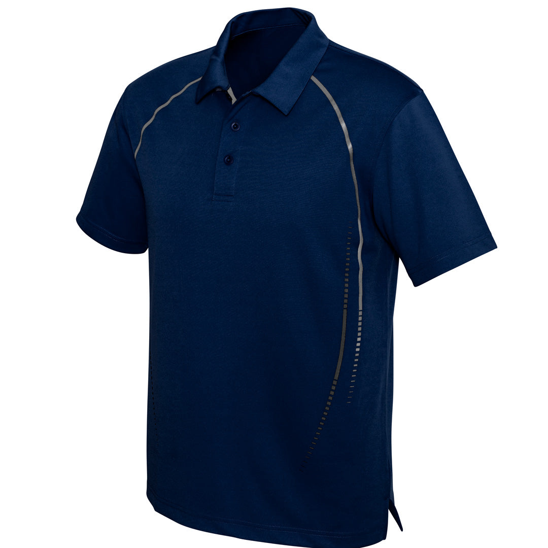 House of Uniforms The Cyber Polo | Mens | Short Sleeve Biz Collection Navy/Silver