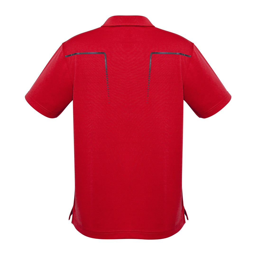 The Cyber Polo | Mens | Short Sleeve | Red/Silver