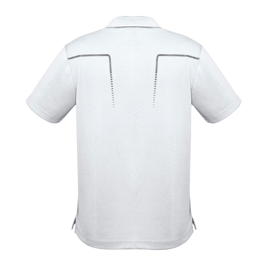The Cyber Polo | Mens | Short Sleeve | White/Silver