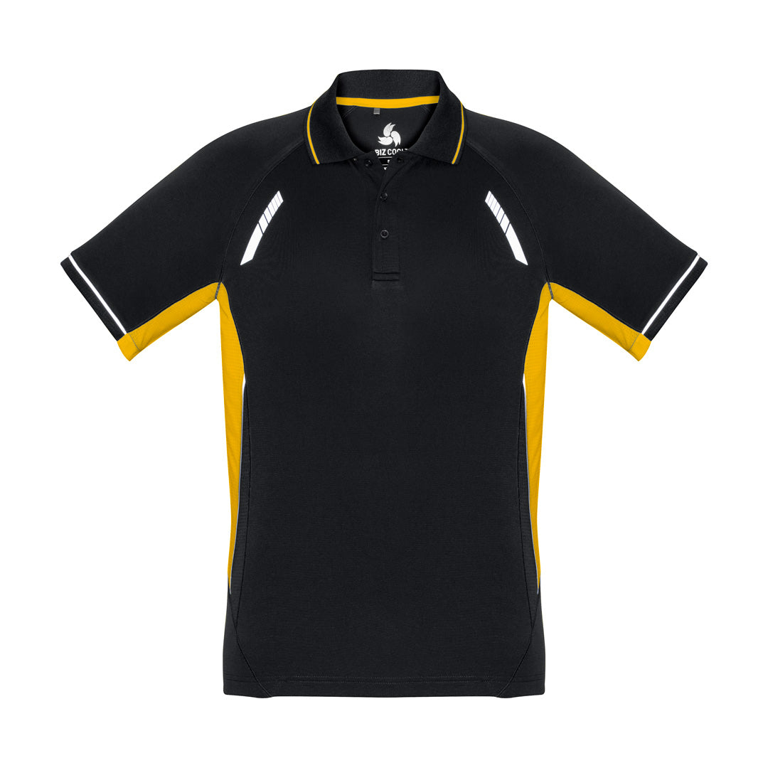 House of Uniforms The Renegade Polo | Mens | Short Sleeve Biz Collection Black/Gold/Silver