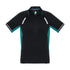 House of Uniforms The Renegade Polo | Mens | Short Sleeve Biz Collection Black/Teal/Silver