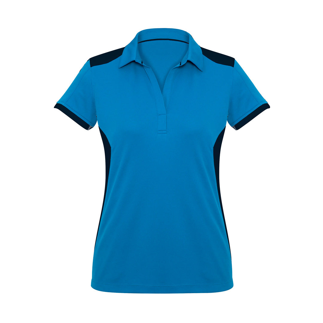 House of Uniforms The Rival Polo | Ladies | Short Sleeve Biz Collection Cyan/Navy
