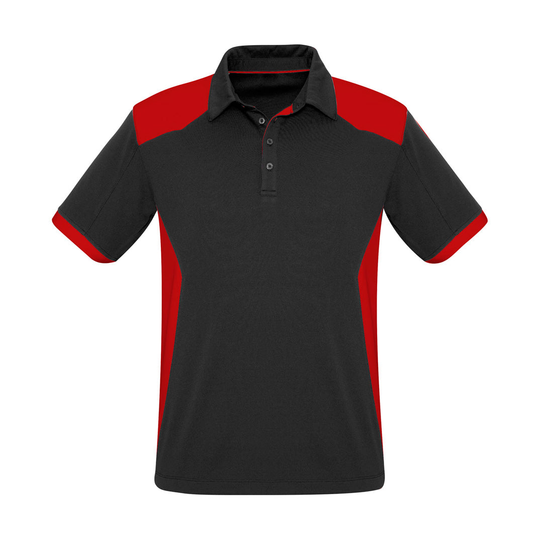 House of Uniforms The Rival Polo | Mens | Short Sleeve Biz Collection Black/Red