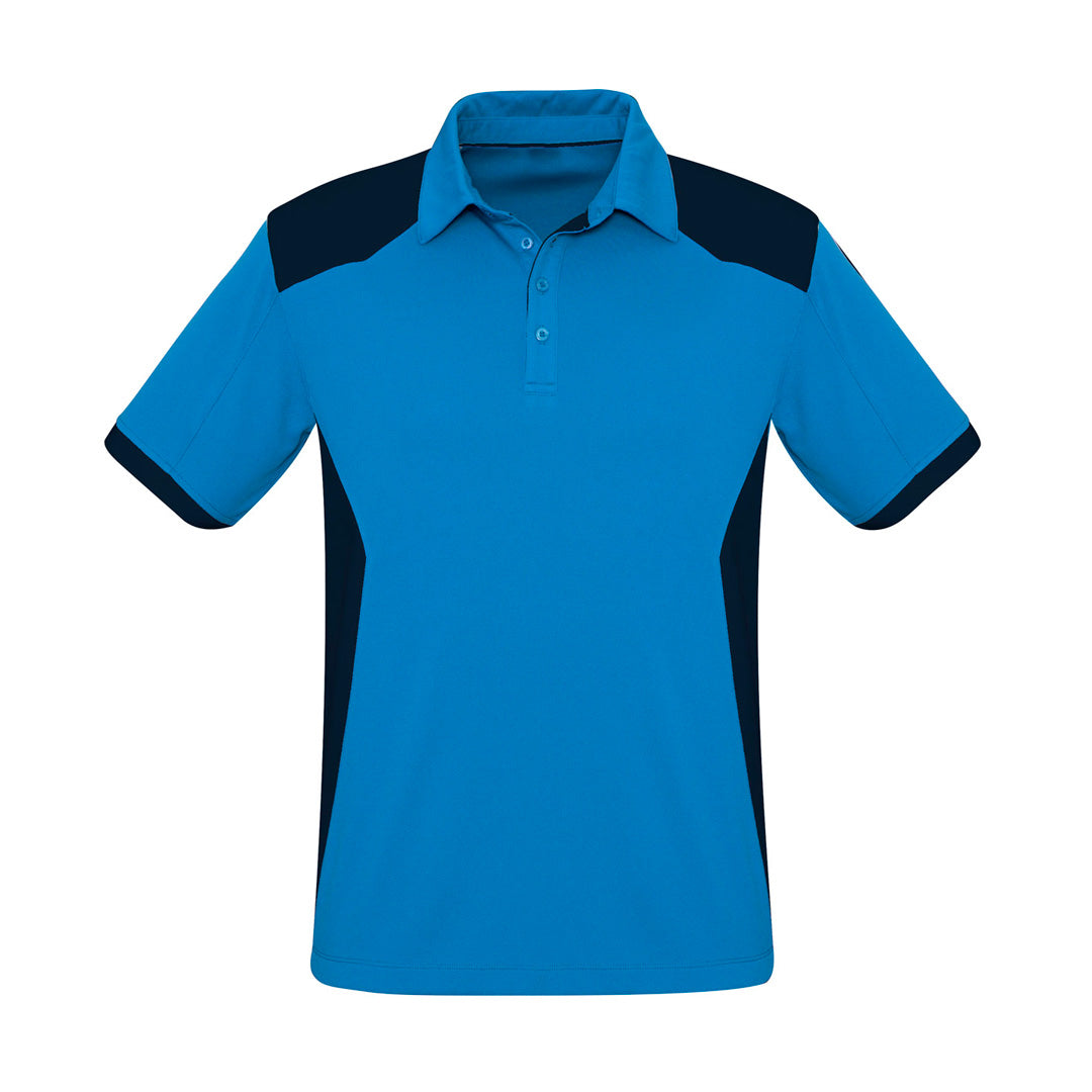 House of Uniforms The Rival Polo | Mens | Short Sleeve Biz Collection Cyan/Navy