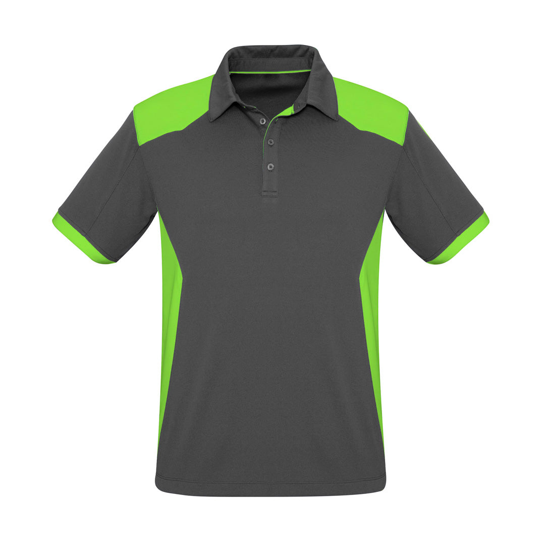 House of Uniforms The Rival Polo | Mens | Short Sleeve Biz Collection Grey/Lime