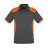 House of Uniforms The Rival Polo | Mens | Short Sleeve Biz Collection Grey/Orange